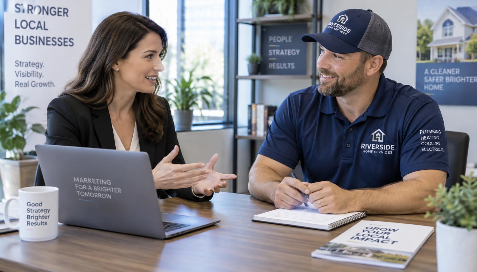 Simple, approachable contact image of Joel or a close-up of a home-service planning conversation.